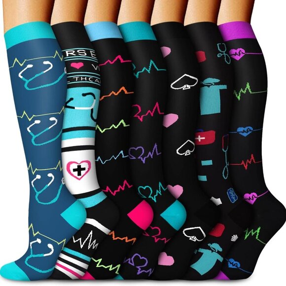 Medical Compression Socks for Women & Men, Support Knee High Socks for Running,N - Picture 1 of 7